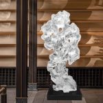 Hotel lobby abstract the Taihu Lake stone decoration sales office model room large floor transparent resin sculpture decoration
