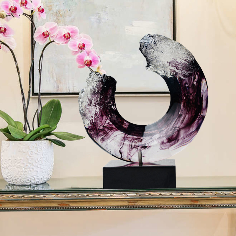 Modern minimalist transparent resin entrance de...