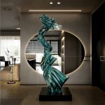 Abstract Transparent Resin Art Ornament Hotel Sales Office Clubhouse Floor Sculpture Home Living Room Entrance Decoration