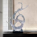 Large scale foam decorations in the lobby and atrium of the hotel, transparent resin sculptures, sales office entrance, floor decorations, art