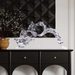 Modern Creative Abstract Ornaments Hotel Sales Office Villa Living Room Transparent Resin Sculpture Entrance Art Decoration
