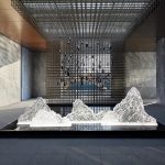 Modern Creative Transparent Resin Rockery Sculpture Hotel Lobby Sales Office Landscape Ornaments Ice and Snow Mountain Floor Decoration