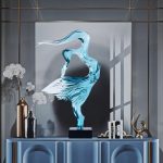 Creative figures, abstract transparent resin sculptures, decorative ornaments, hotel living rooms, entrance halls, model rooms, soft decoration artworks