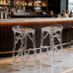 Light Luxury Creative Transparent Chair Hotel Restaurant Villa Home Furnishings High end Original Design Art Backrest Armrest Dining Chair