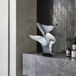 Modern Creative Transparent Resin Sculpture Hotel Sales Office TV Cabinet Living Room Entrance Soft Decoration Artwork Display