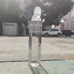 Transparent gold foil lion landing ornament Pixiu tie horse stake pillar Hotel sales office Villa wealth attraction Town house sculpture