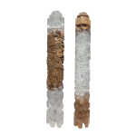 Transparent resin ceiling hanging wooden columns, sculptures, hotel sales offices, villas, aerial hanging art ornaments