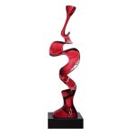 Creative model room, transparent resin sculpture, living room, desktop home, entrance niche, vertical high ornament, abstract decoration