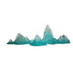 Transparent resin rockery sculpture imitating glass handicrafts, hotel lobby landscape, large mountain shaped ornaments, floor installation