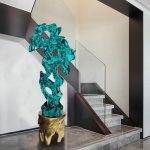 Modern abstract large transparent resin sculpture the Taihu Lake stone decoration hotel sales office sample room soft decoration handicraft