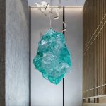 Transparent resin luminous landscape stone sculpture villa courtyard hotel pool model room floor soft decoration ornament