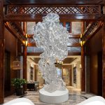 New Chinese abstract transparent resin the Taihu Lake stone sculpture hotel lobby villa courtyard high-end decoration floor decoration