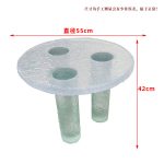 Transparent blue deep ocean tea table, modern light luxury living room, household resin table, high-end art crystal circular tea table