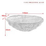 Transparent blue deep ocean tea table, modern light luxury living room, household resin table, high-end art crystal circular tea table